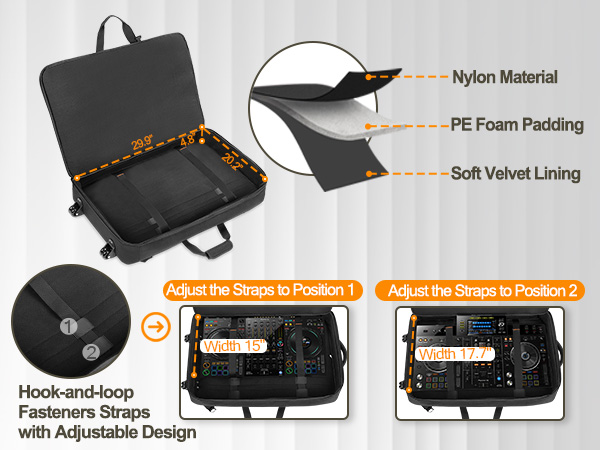 Amazon.com: Rexmica DJ Controller Bag Backpack with Wheels