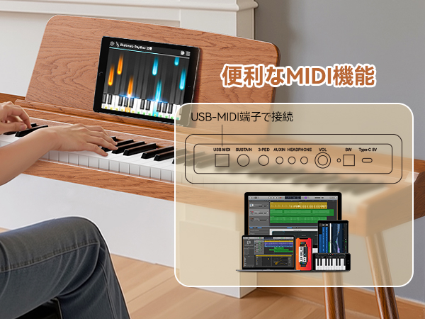 Amazon | TERENCE 電子ピアノ 88鍵 カウンターウェイト鍵盤 木製