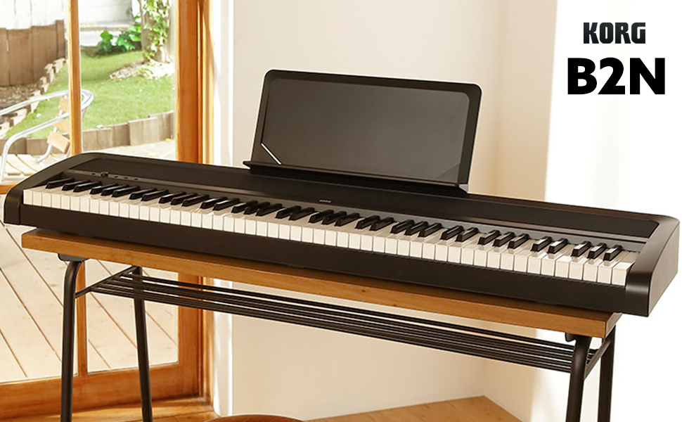 Amazon | 【セット買い】KORG 電子ピアノ B2N 88鍵 ライトタッチ鍵盤