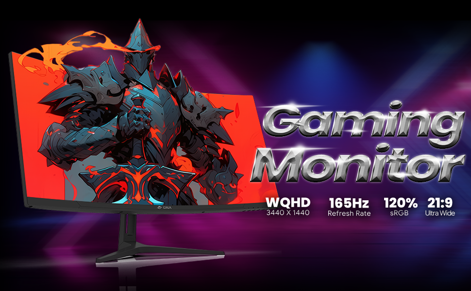 Amazon.co.jp: CRUA 湾曲 ゲーミング モニター 34インチ UWQHD(3440
