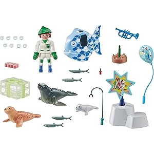 Amazon.co.jp: プレイモービル 50周年アニバーサリー 水族館の飼育員