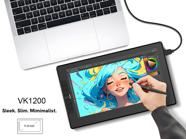 Amazon.com: VEIKK Drawing Tablet with Screen VK1200V2 11.6 inch