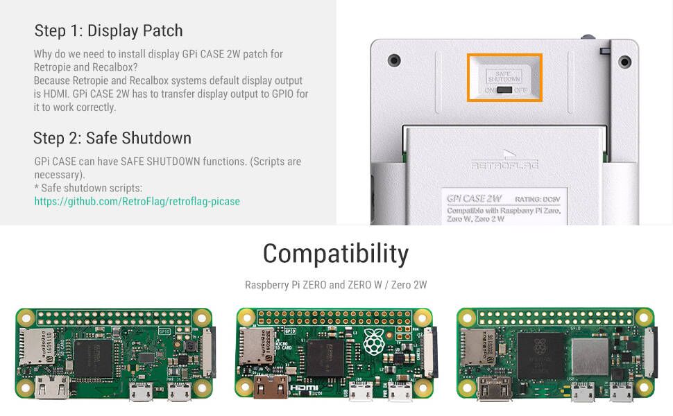 Retroflag GPi CASE 2W for Raspberry Pi Zero, Zero W, Zero 2W | eBay