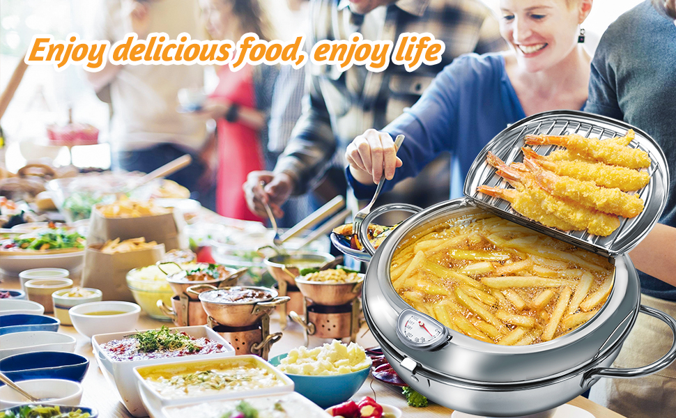 Amazon.com: Deep Fryer Pot, 4.4Qt /11 Inch Japanese Style Small