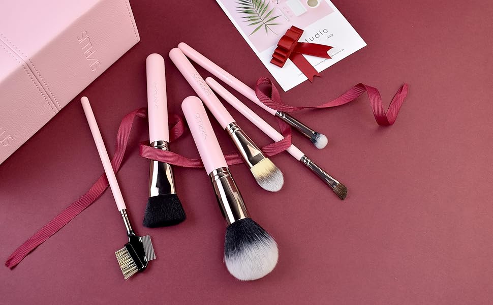 Amazon.com: SIXPLUS Travel Makeup Brushes with Case, 15 Pcs Pink
