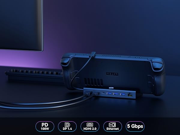 Amazon.co.jp: KIWIHOME Steam deck用 ドッキングステーション 7-in-1
