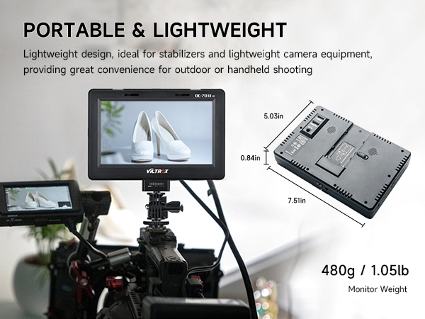 Amazon.com : VILTROX DC-70 II 7 inch Camera Field Monitor, 4K HDMI