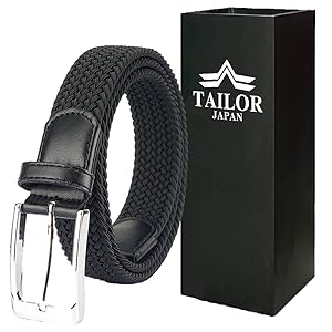 Amazon.co.jp: [TAILOR JAPAN] 伸縮ベルト メンズメッシュベルト 無