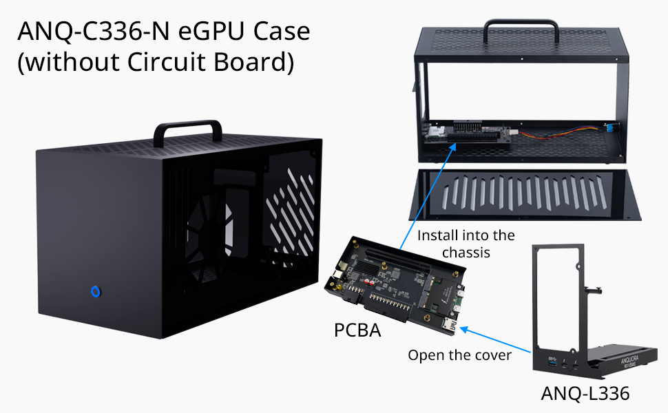 Amazon.com: ANQUORA eGPU Dock Chassis (Not Includes Circuit Board