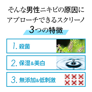 Amazon | スクリーノ sculino 男性用 ニキビケア ジェルクリーム