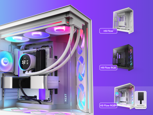 Amazon.com: NZXT H9 Flow RGB+ (2025) – Dual-Chamber ATX Mid-Tower