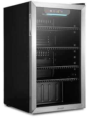 Amazon | Shelddi 冷蔵庫 93L おしゃれ コンプレッサー式 小型 透明