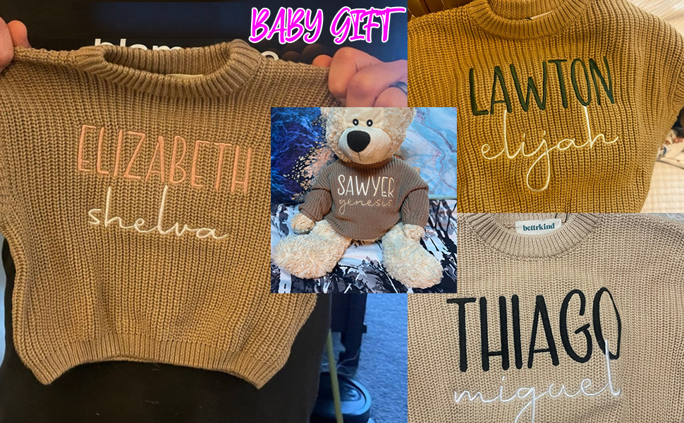 Amazon.com: IZI POD Personalized Baby Knit Sweater, Hand