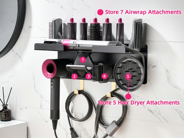 Amazon.com: Dyson Airwrap Holder, Dyson Airwrap Wall Mount, 2in1