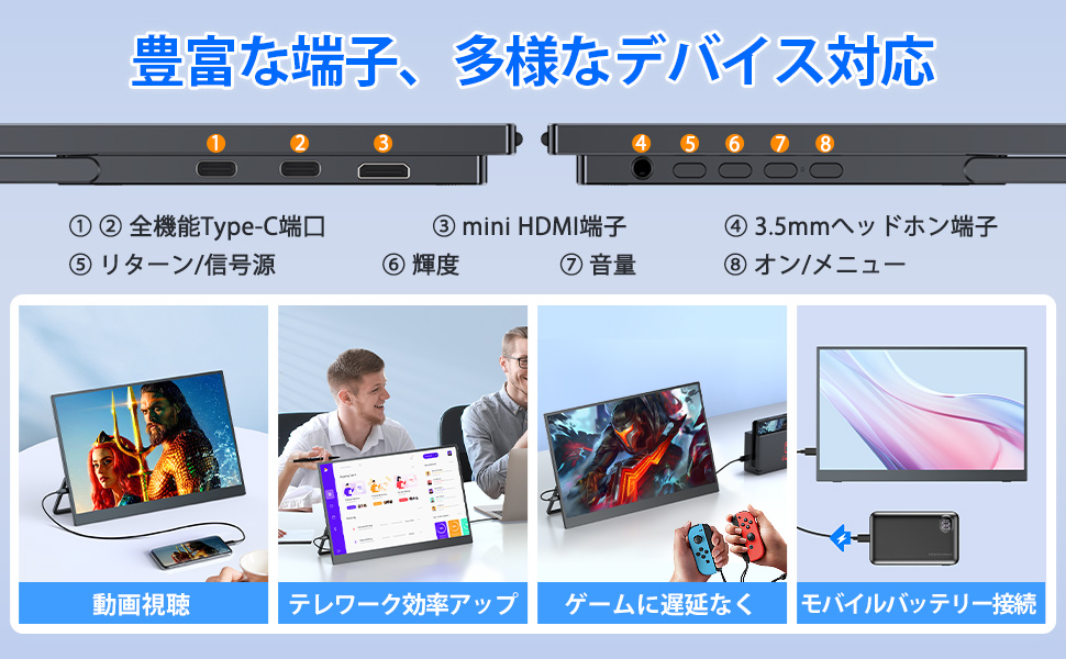 Amazon.co.jp: UPERFECT モバイルモニター 17.3インチ 4K QLED 3840