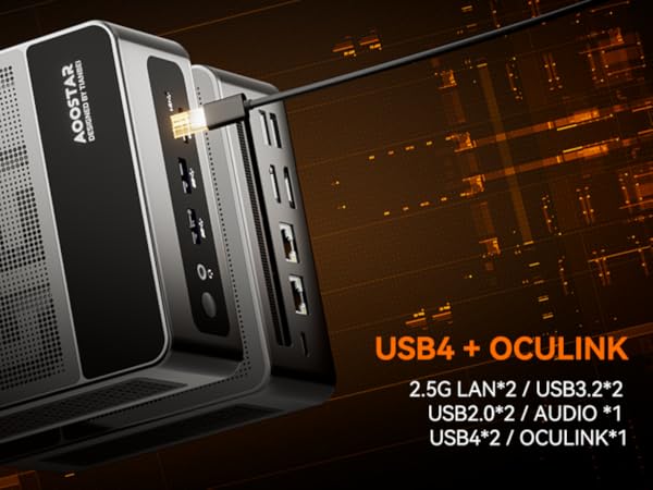 新品未開封AOOSTARミニpc ryzen7 8745HS 64G/512GB 新品未開封AOOSTAR