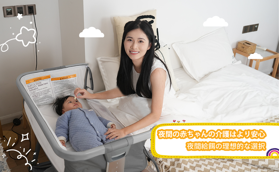 Amazon.co.jp: Dulumer 3 IN 1 ベビーベッド 添い寝 ゆりかご 持ち運び