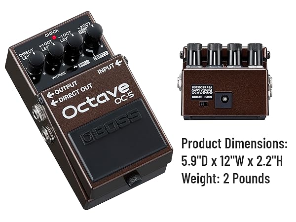 Amazon.com: Boss OC-5 Octave Pedal Bundle with Gearlux Instrument