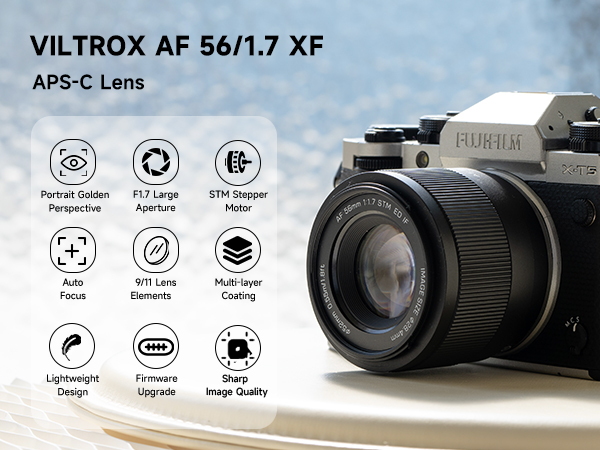 Amazon.com : VILTROX 56mm F1.7 f/1.7 AF Lens for Fuji X Mount, Mid