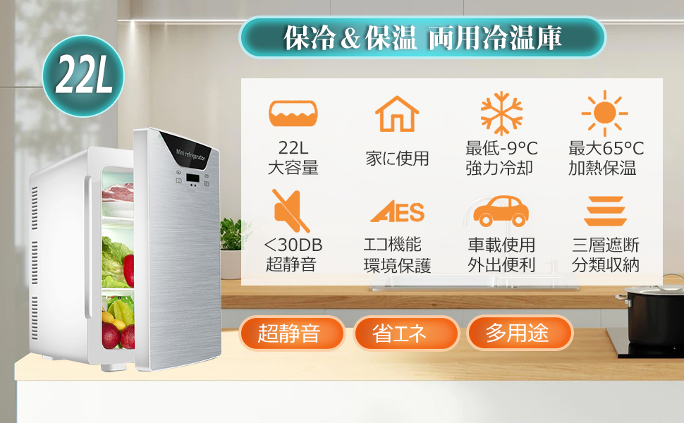 Amazon.co.jp: PLIOSN 小型冷蔵庫 22L 小型 冷温庫 ミニ冷蔵庫