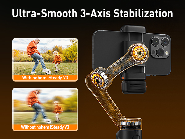 Amazon.com: hohem iSteady V3 Gimbal Stabilizer for iPhone, 3-Axis