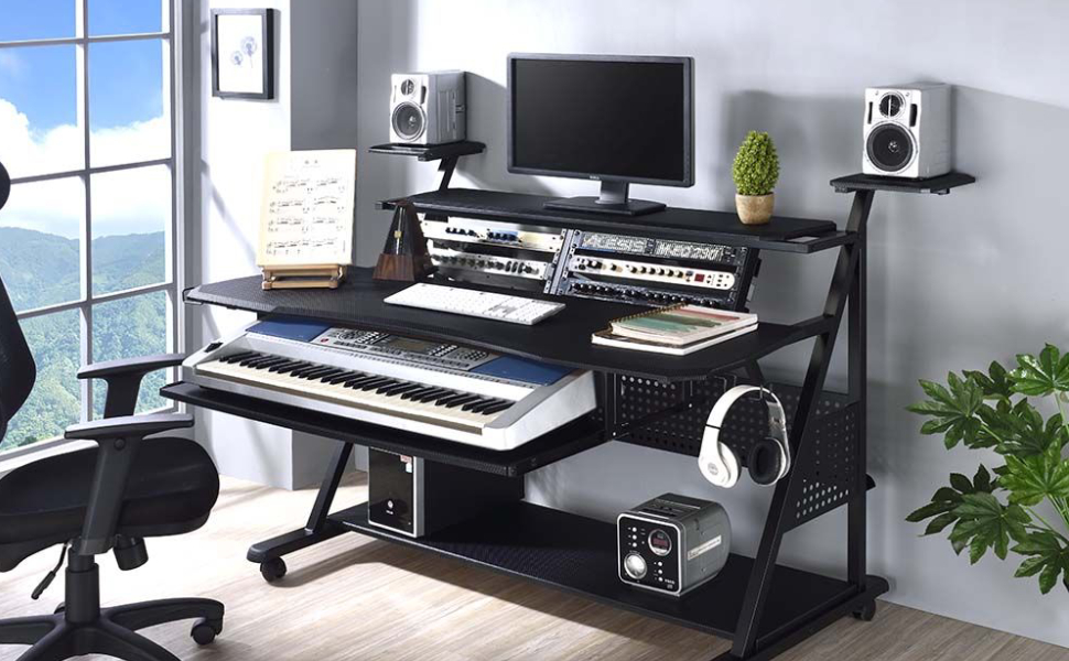 Amazon.com: Acme Furniture Metal and Wooden Music Desk with Wheels