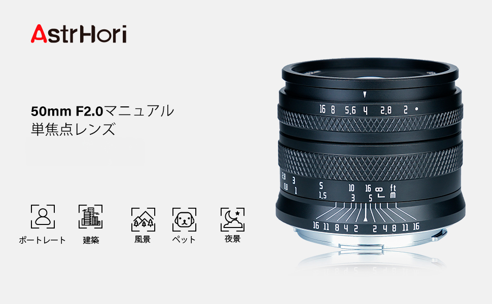 Amazon.co.jp: AstrHori 50mm F2.0 マイクロフォーサーズマウント