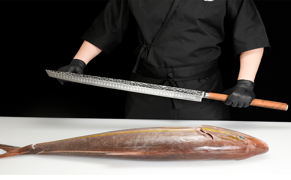 Amazon | YOUSUNLONG 崎丸包丁 900mm – マグロ専用・柳刃 – マグロ解体