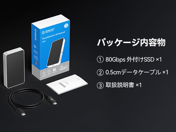 Amazon | ORICO 1TB USB 4.0 80Gbps 超高速外付けSSD Intel