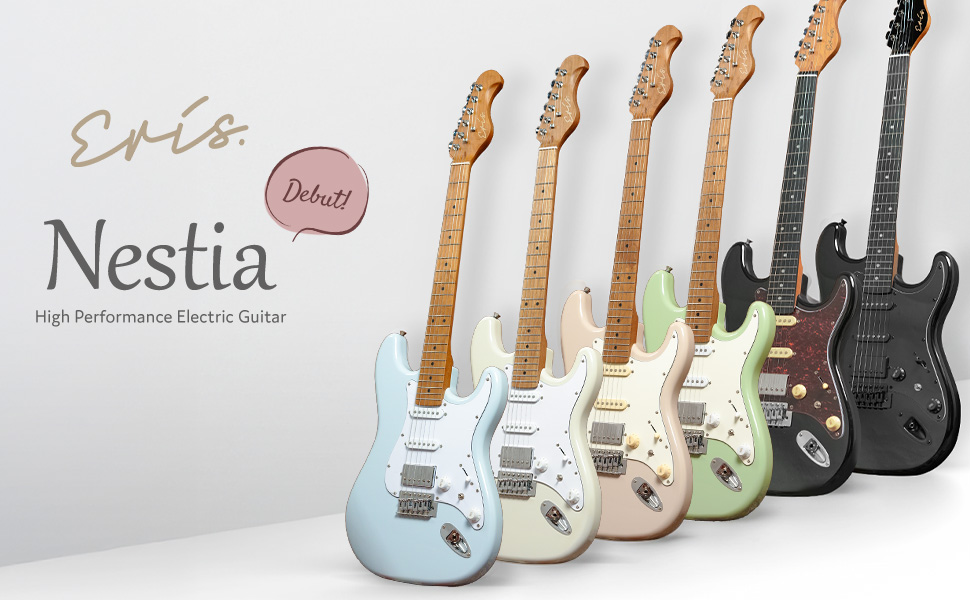 Amazon | Eris. Nestia demi black エレキギター ストラトキャスター