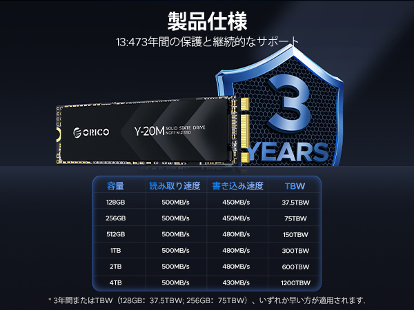 Amazon | ORICO Y20M M.2 SATA SSD、1TB内蔵 M.2 NGFF 2280 SSD SATA