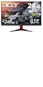 Amazon.co.jp: Acer ゲーミングディスプレイ Nitro VG252QXbmiipx 24.5