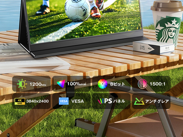 Amazon.co.jp: 【Amazon限定ブランド】KOOLYFUL 4K モバイルモニター