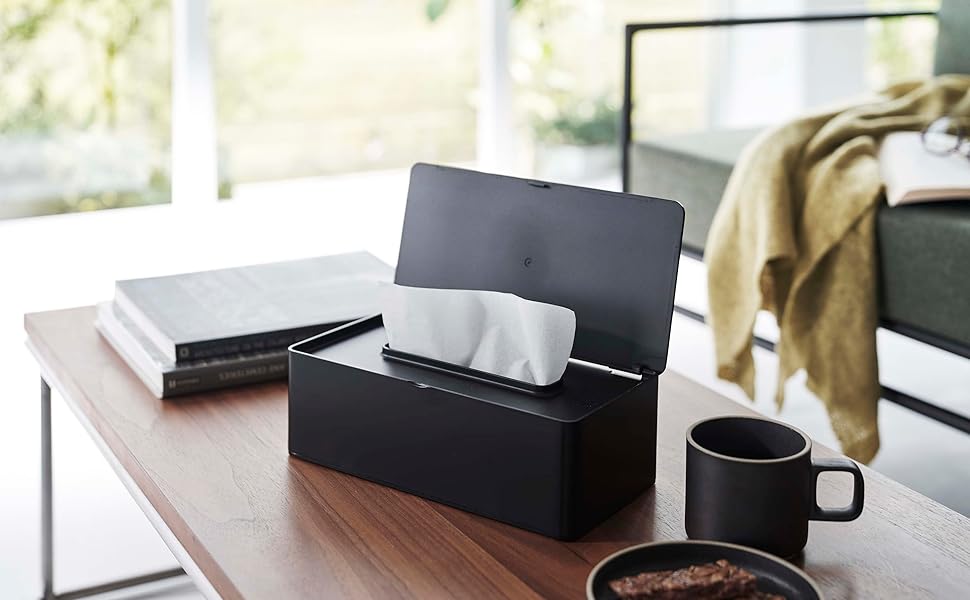Amazon｜山崎実業(Yamazaki) 蓋付き ティッシュケース レギュラー