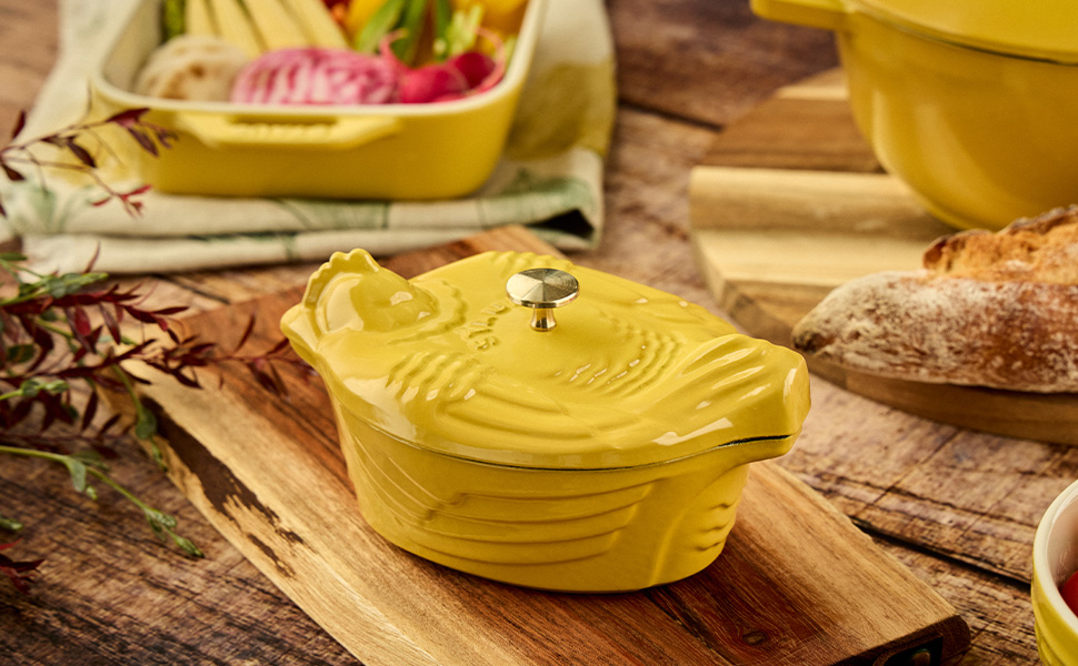 Amazon.co.jp: staub ストウブ 「 スモールチキンココット シトロン