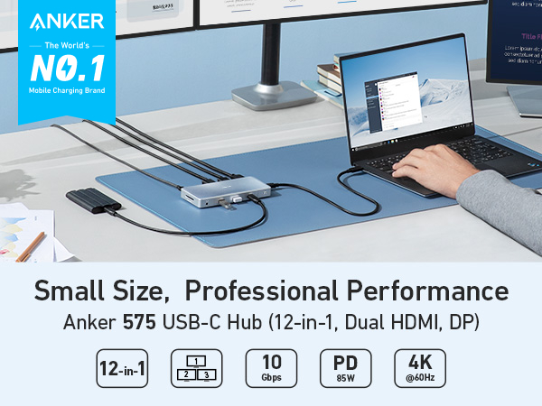 Amazon.com: Anker 575 USB-C Hub (12-in-1, Dual HDMI, DP), Triple