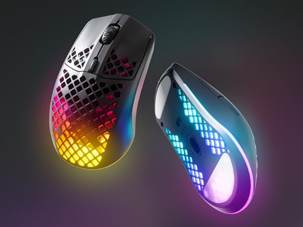 SteelSeries Aerox 3 Wireless - Holey RGB Gaming Mouse - Ultra