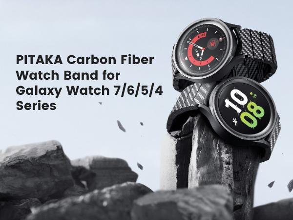 Amazon.com: pitaka Carbon Fiber Watch Band for Galaxy Watch 7/6/5