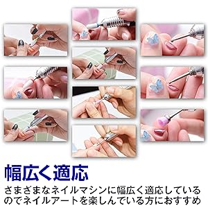 Amazon.co.jp: Felimoa ネイルマシン用ドリルビット ネイルアート