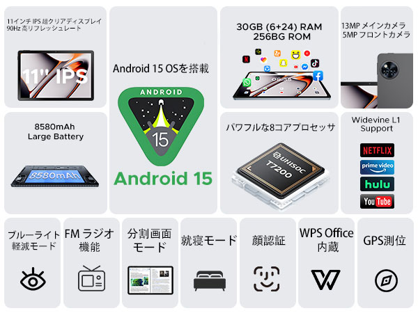 Amazon.co.jp: 【11インチ Android 15 初登場】DOOGEE U11 PRO セット