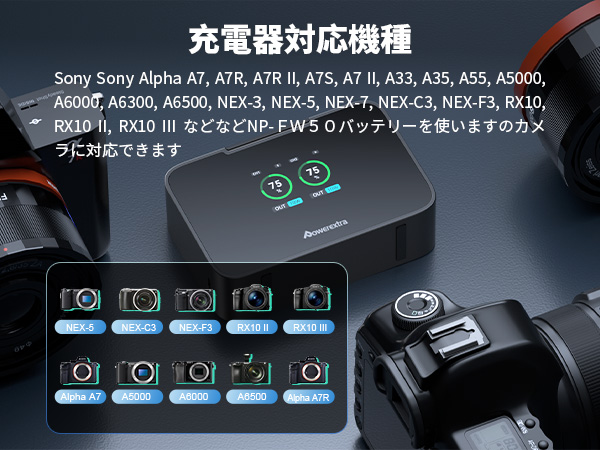 Amazon | NP-FW50 PD 充電器 Sonyバッテリー使用可能 PD20W急速充電/2