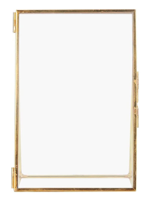 Amazon.co.jp: Atyhao フォトフレーム 額縁 真鍮 ガラス おしゃれ 写真