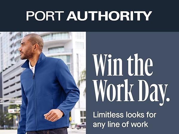 Port Authority Team Jacket JP56, Bright Navy/Light Oxford, X-Small