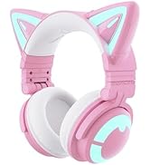 Amazon.com: YOWU Cat Ear Headphones CE, Wired/Wireless Pink Gaming
