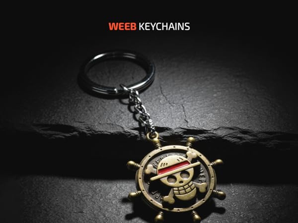 Amazon.com: Weeb Keychains One Piece Merch with Straw Hat & Ship