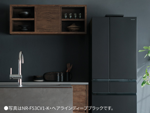 Amazon | パナソニック 冷蔵庫 幅65cm 525L NR-F53CV1-K ヘアライン