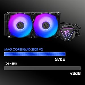 Amazon | MSI MAG Core Liquid 280R V2 簡易水冷CPUクーラー FN1668