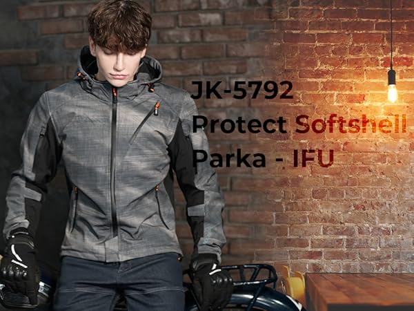 Amazon | [KOMINE] バイク用 ジャケット プロテクトソフトシェル