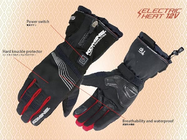 Amazon | コミネ(KOMINE) バイク用 グローブ プロテクトエレクトリック