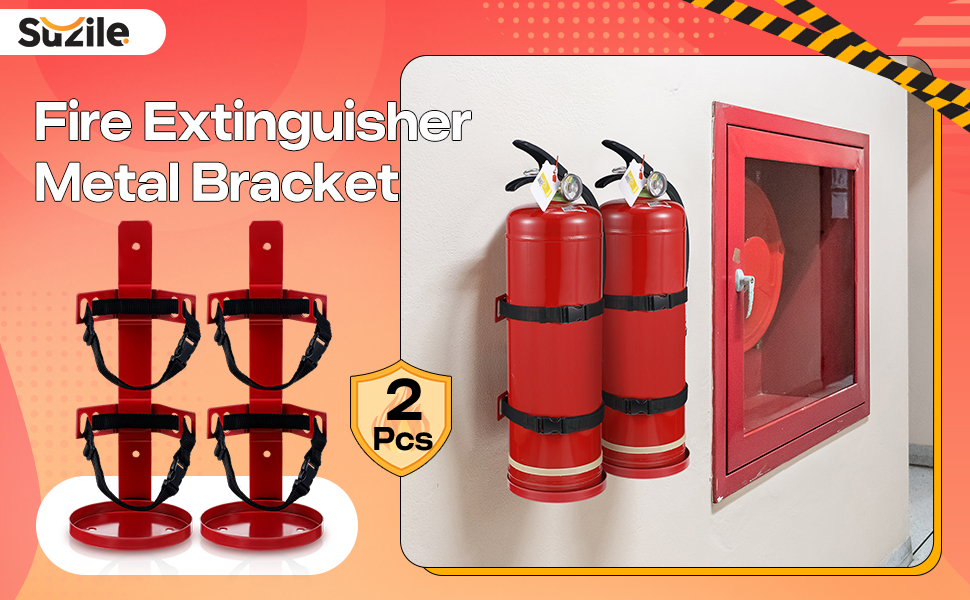 Suzile Fire Extinguisher Metal Bracket Holder Wall Mount